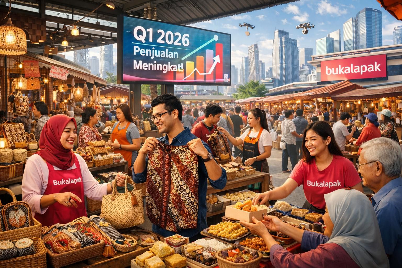 bukalapak mencatat peningkatan signifikan dalam aktivitas penjual lokal pada kuartal pertama 2026, menunjukkan pertumbuhan dan kepercayaan yang kuat di pasar e-commerce indonesia.
