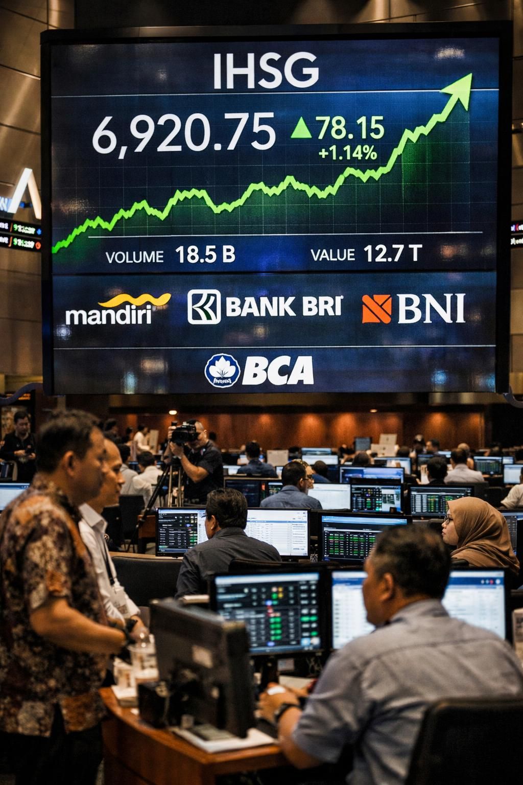 bursa efek indonesia mencatat kenaikan indeks ihsg yang dipimpin oleh sektor perbankan, menandakan pertumbuhan positif di pasar saham indonesia.
