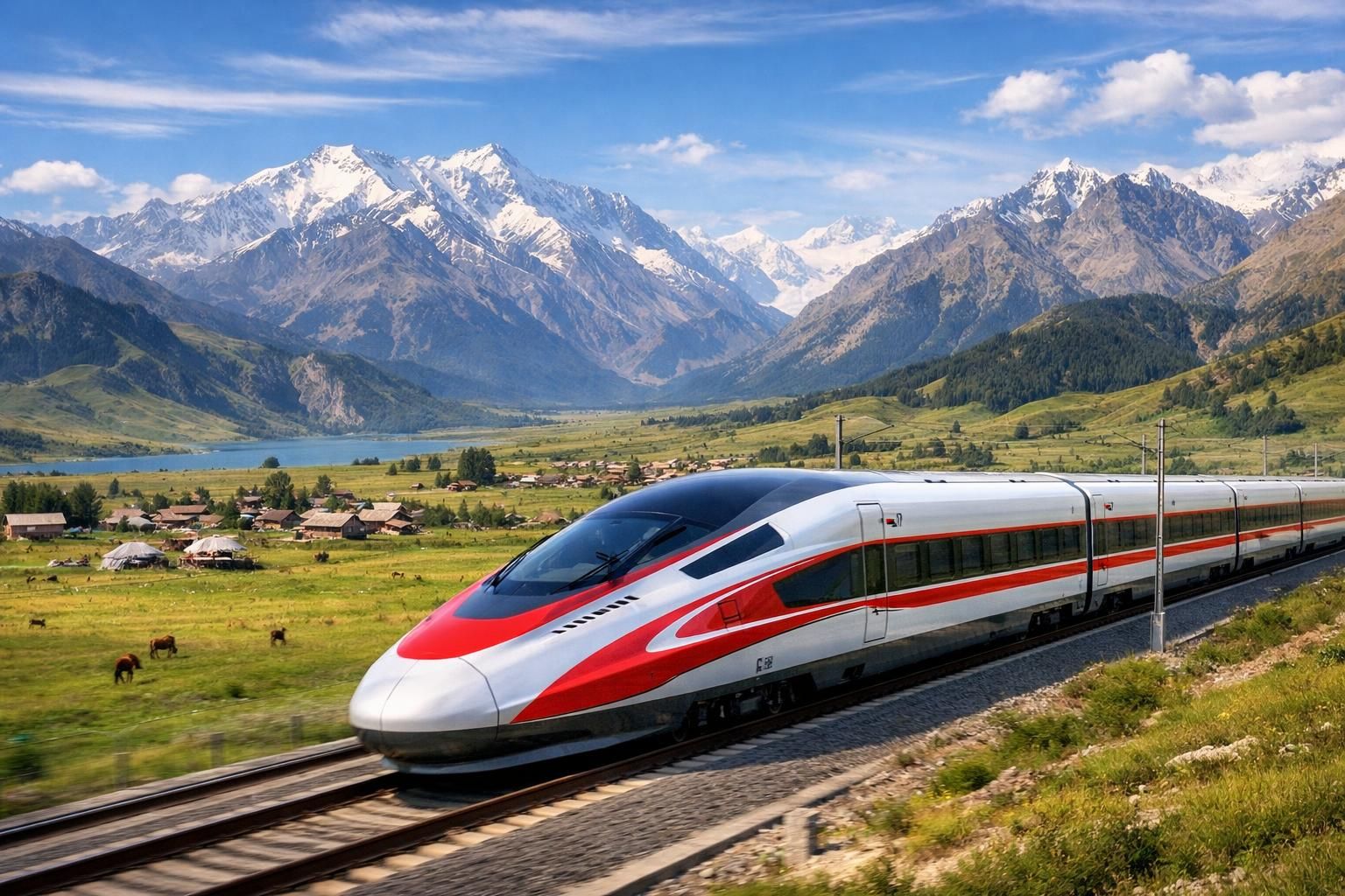 china memperluas proyek kereta cepat internasional ke asia tengah, meningkatkan konektivitas dan mendorong perkembangan ekonomi di wilayah tersebut.