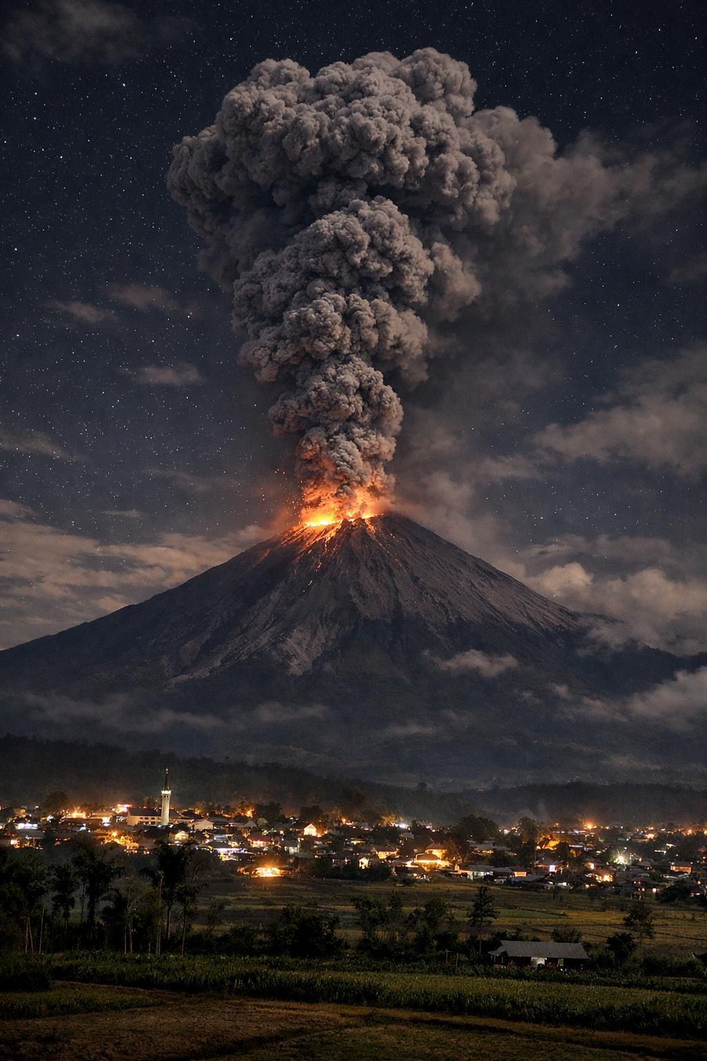 gunung semeru di jawa timur kembali erupsi dengan kolom abu mencapai tinggi 800 meter, mengancam keselamatan dan aktivitas warga sekitar.