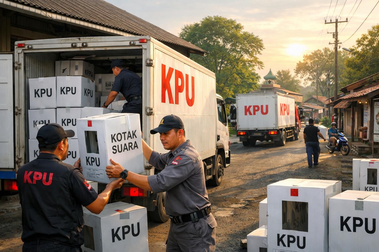 kpu indonesia mulai distribusi logistik tahap akhir untuk pemungutan suara ulang di beberapa wilayah guna memastikan proses pemilu berjalan lancar dan transparan.