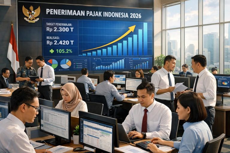 pemerintah indonesia melaporkan peningkatan signifikan dalam penerimaan pajak pada awal tahun 2026, menunjukkan pertumbuhan ekonomi dan kepatuhan pajak yang lebih baik.