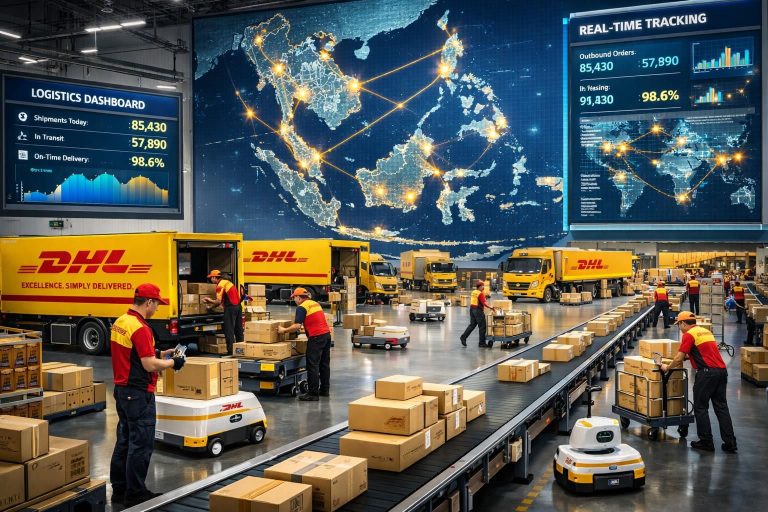 dhl meningkatkan kapasitas logistik di asia tenggara guna mendukung pertumbuhan pesat e-commerce regional, memastikan pengiriman cepat dan efisien.