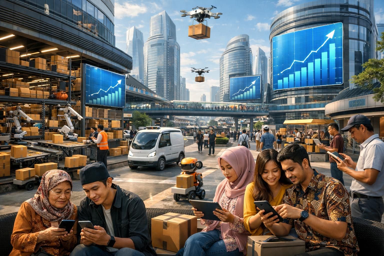 jawa akan tetap menjadi pusat utama pertumbuhan e-commerce di indonesia pada tahun 2026, dengan perkembangan pesat yang mendorong ekonomi digital dan peluang bisnis baru.