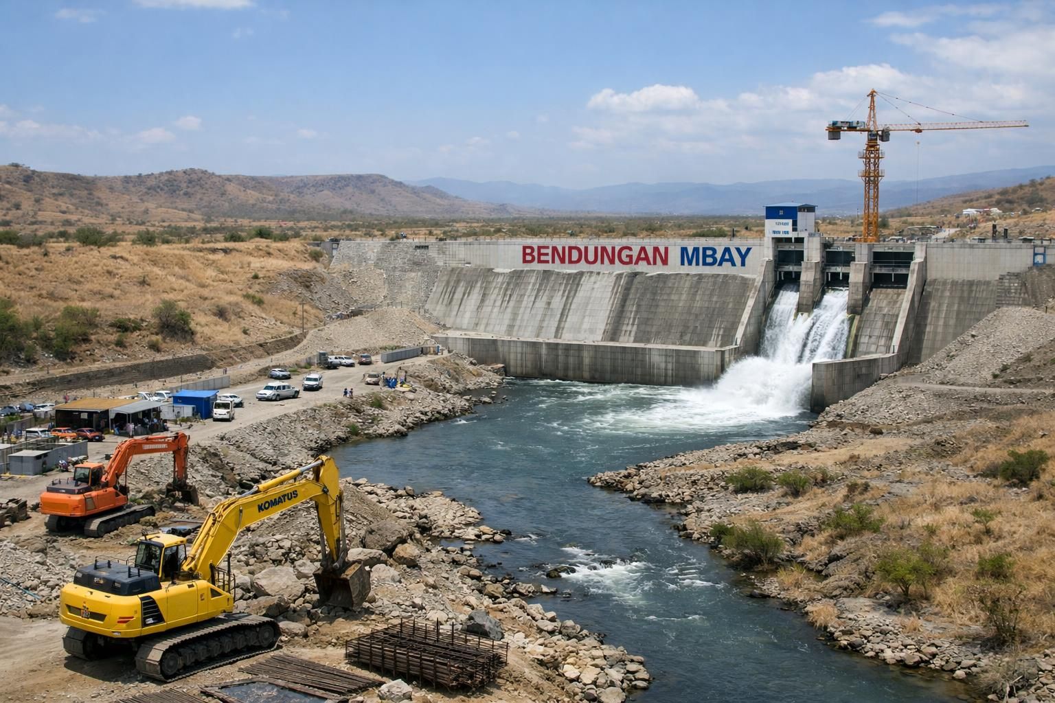 kementerian pupr melanjutkan pembangunan bendungan strategis nasional di nusa tenggara untuk mendukung ketahanan air dan pengembangan wilayah.