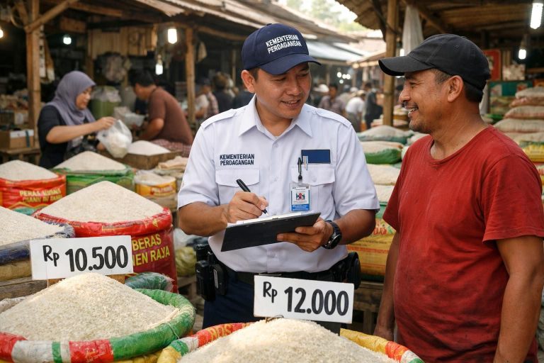 kementerian perdagangan memantau harga beras di pasar tradisional di seluruh indonesia untuk memastikan kestabilan harga dan ketersediaan stok bagi masyarakat.