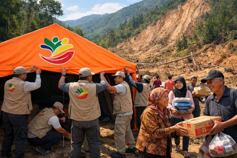 kementerian sosial membuka posko bantuan untuk mendukung korban longsor di jawa tengah, menyediakan bantuan cepat dan tanggap untuk masyarakat terdampak.