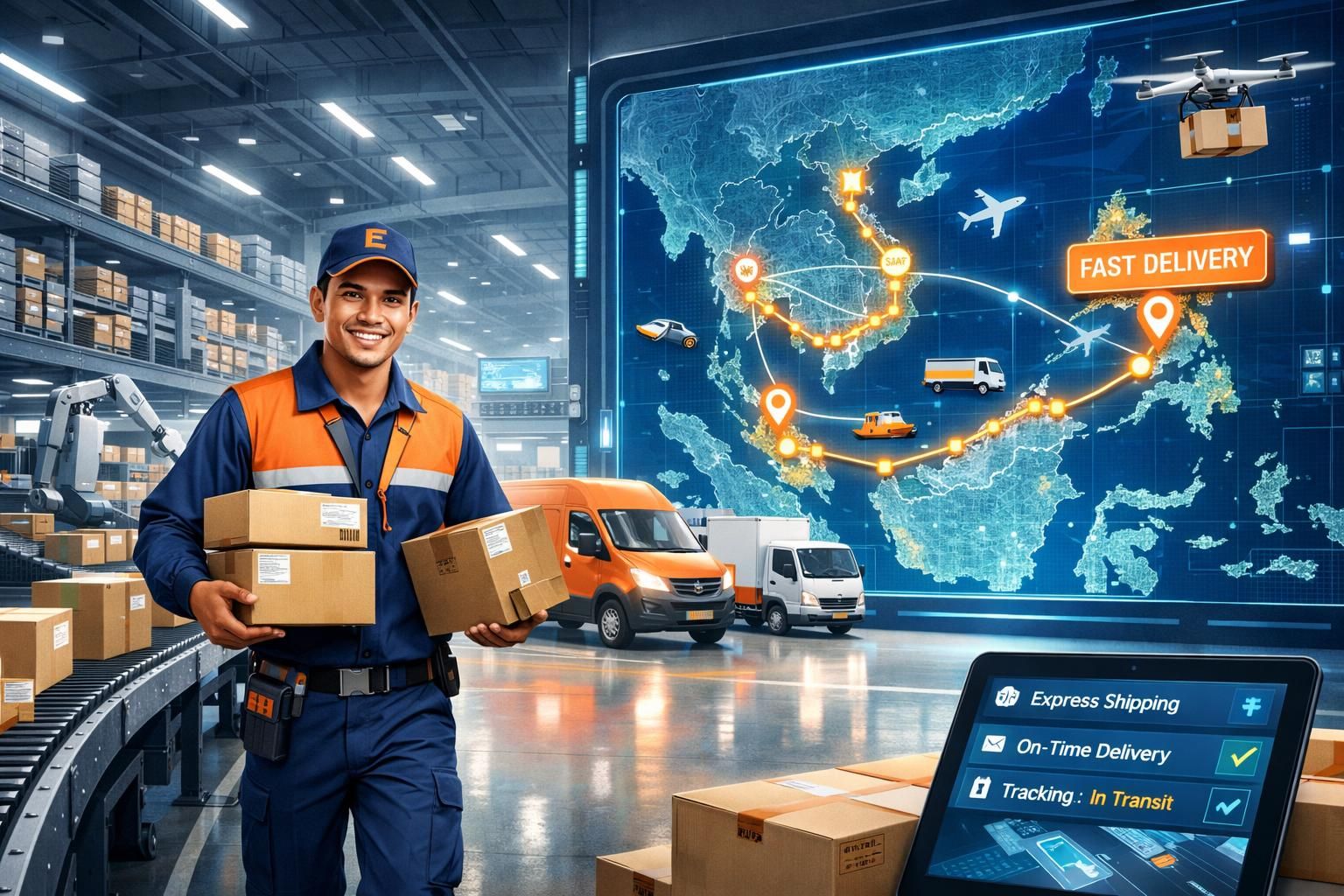 lazada memperluas layanan pengiriman cepat untuk pelanggan di kawasan asia, memastikan pengiriman yang lebih cepat dan andal bagi semua pengguna di wilayah tersebut.