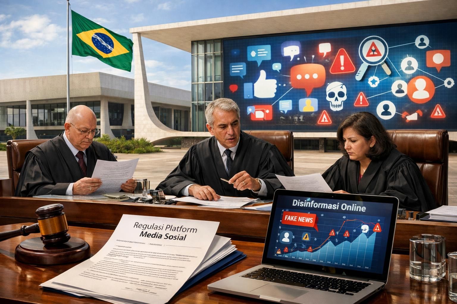 mahkamah agung brasil memperkuat regulasi platform media sosial untuk menangani disinformasi dan melindungi informasi yang akurat di publik.