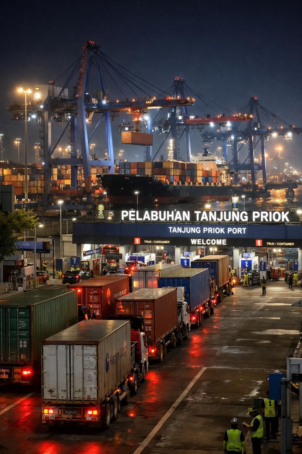pelabuhan tanjung priok mencatat peningkatan signifikan dalam aktivitas pengiriman barang pada februari 2026, memperkuat peranannya sebagai pusat logistik utama di indonesia.
