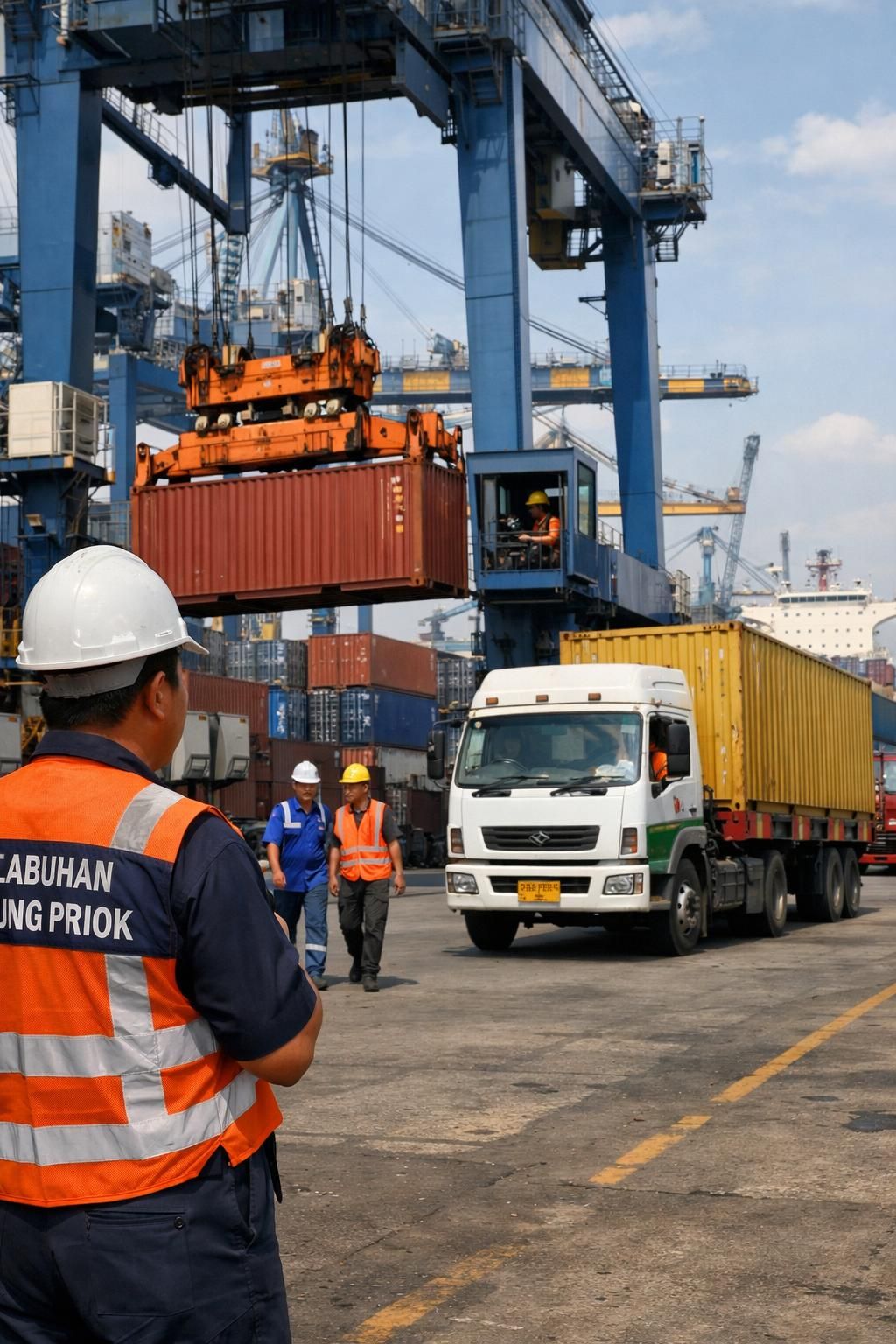 pelabuhan tanjung priok mencatat peningkatan signifikan dalam aktivitas pengiriman barang pada februari 2026, menunjukkan pertumbuhan positif di sektor logistik dan perdagangan.