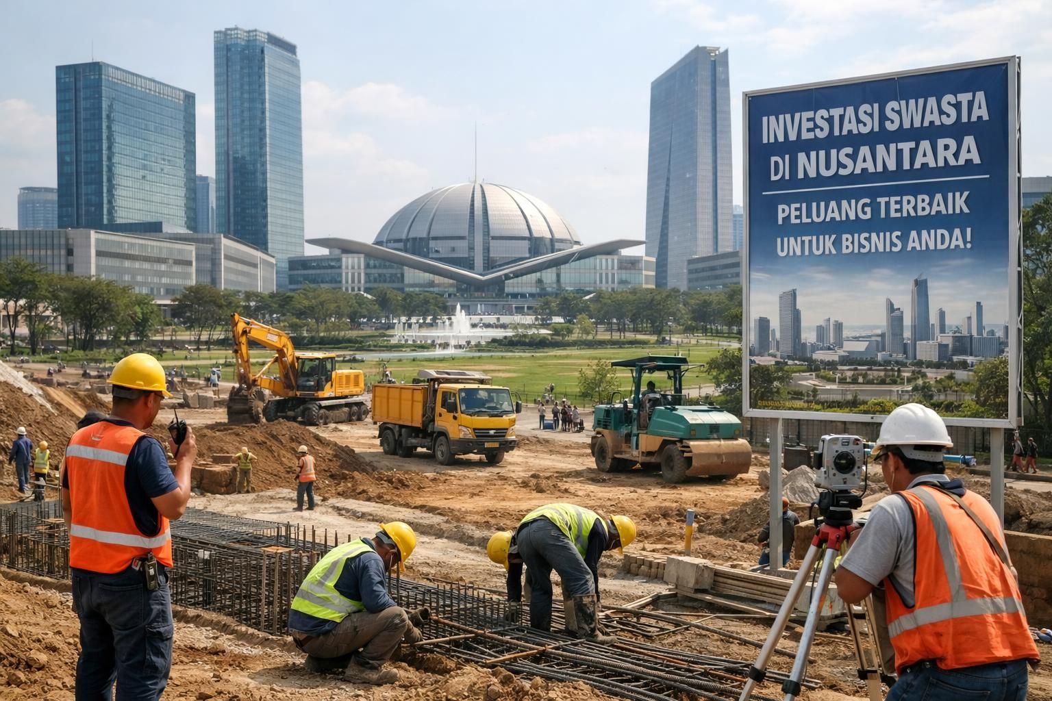 pemerintah indonesia terus melanjutkan pembangunan ibu kota baru, nusantara, dengan dukungan investasi swasta untuk mempercepat pertumbuhan dan pembangunan berkelanjutan.