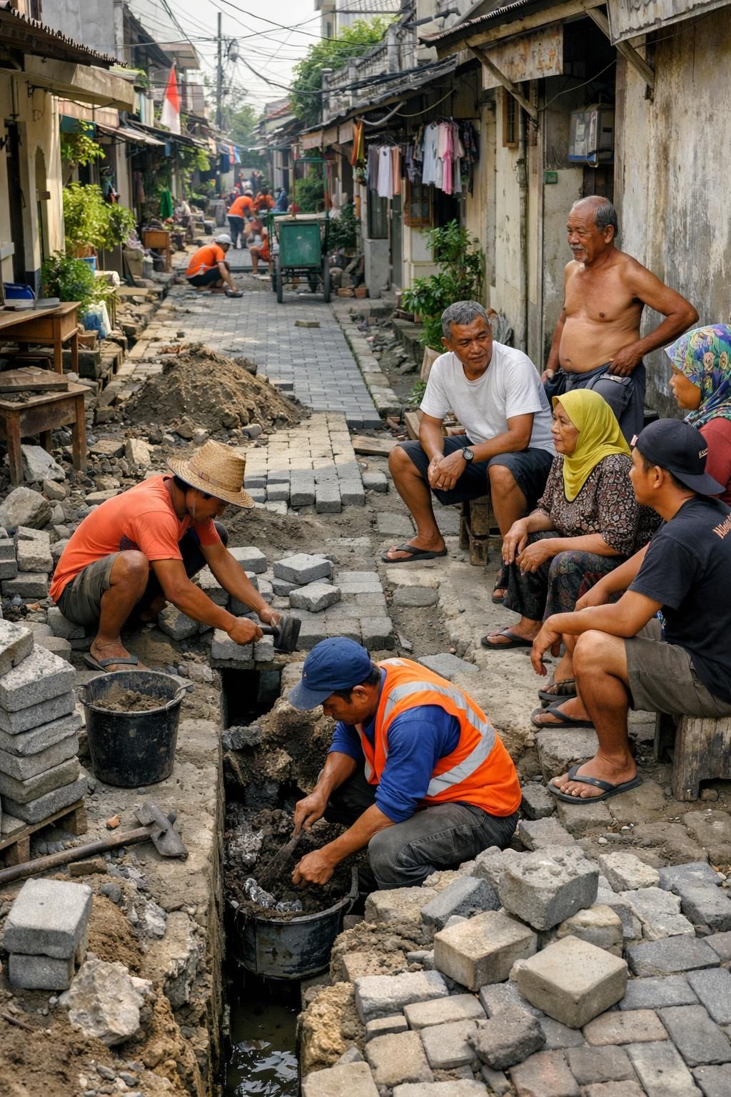 pemerintah daerah surabaya memulai revitalisasi kawasan permukiman padat penduduk untuk meningkatkan kualitas hidup dan lingkungan masyarakat.