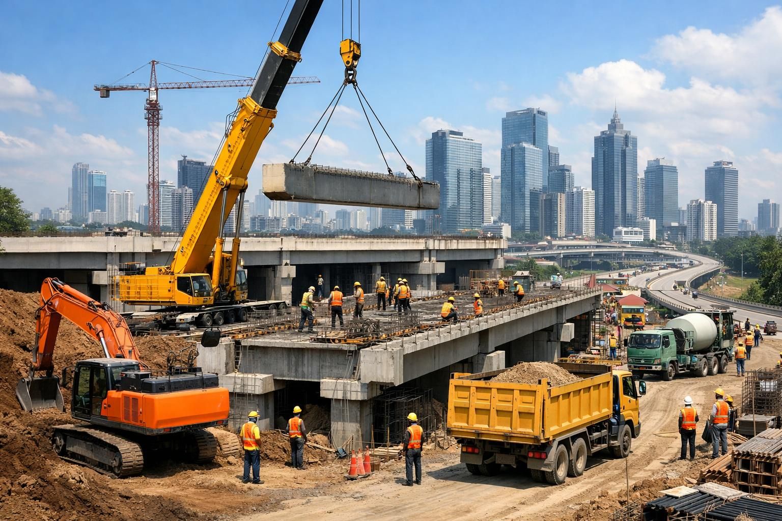 sektor konstruksi indonesia mengalami pertumbuhan signifikan yang didorong oleh proyek infrastruktur besar, memperkuat perkembangan ekonomi nasional.