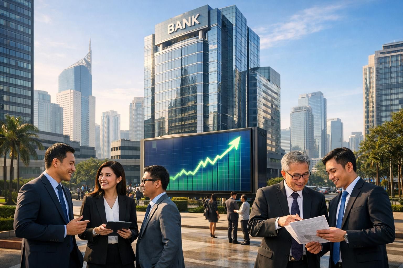 sektor perbankan indonesia menunjukkan peningkatan laba bersih yang signifikan pada awal tahun, mencerminkan pertumbuhan ekonomi dan stabilitas finansial.