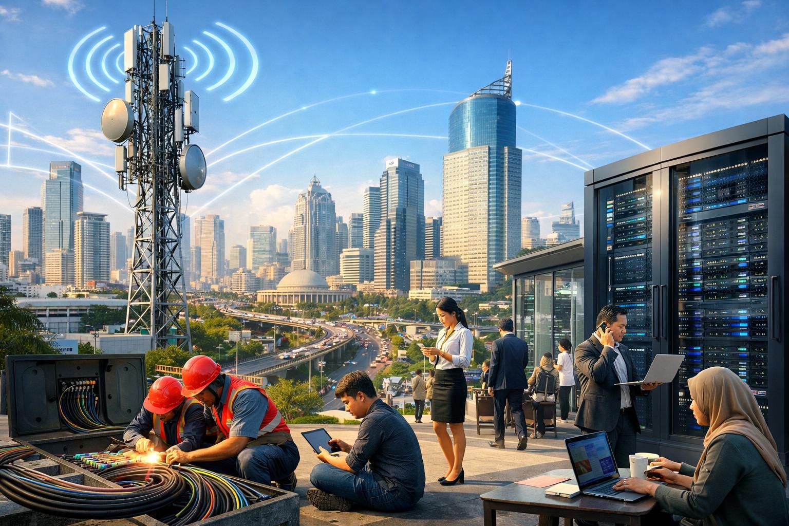 telkom indonesia mempercepat investasi infrastruktur digital guna mendukung pertumbuhan ekonomi nasional yang lebih maju dan terhubung.